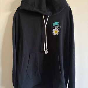 Nike Black Hoodie with Floral Design